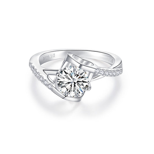 moissanite diamond white gold s925 silver rings