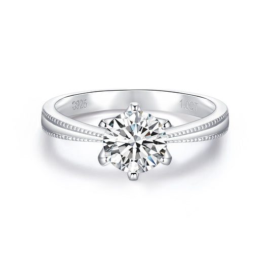 women moissanite s925 sterling silver ring