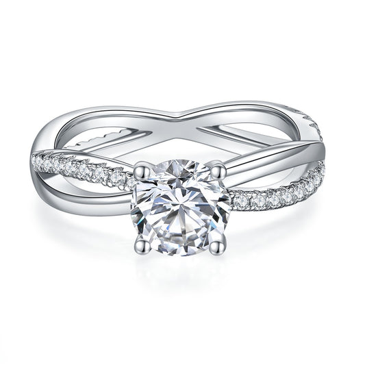 925 sterling silver moissanite ring