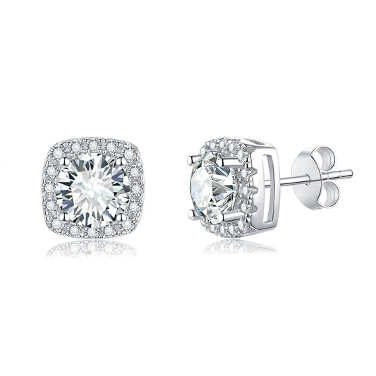 0.5CT 1CT D VVS1 Loose Moissanite Sterling Silver Studs S925 Moissanite Earrings Jewelry