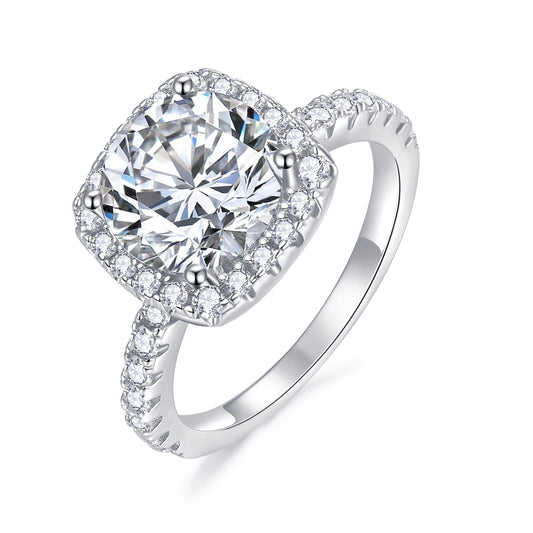 925 silver moissanite engagement rings for women