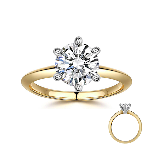 14K gold ring 0.3ct 0.5ct 0.8ct 1ct 1.5ct 2ct 3ct round IGI certificate lab grown diamond ring