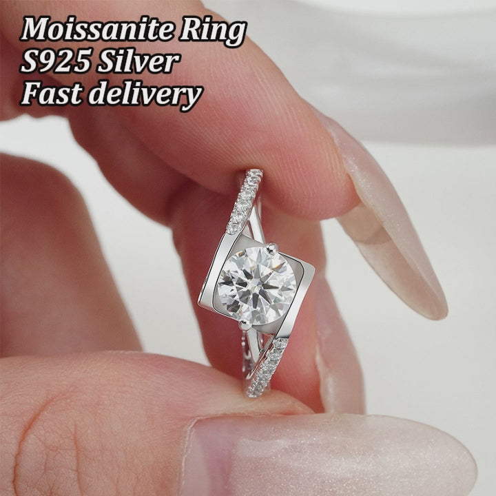 moissanite diamond white gold s925 silver rings