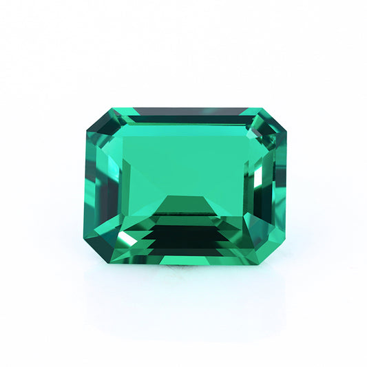 emerald cut lab grown colombian emerald